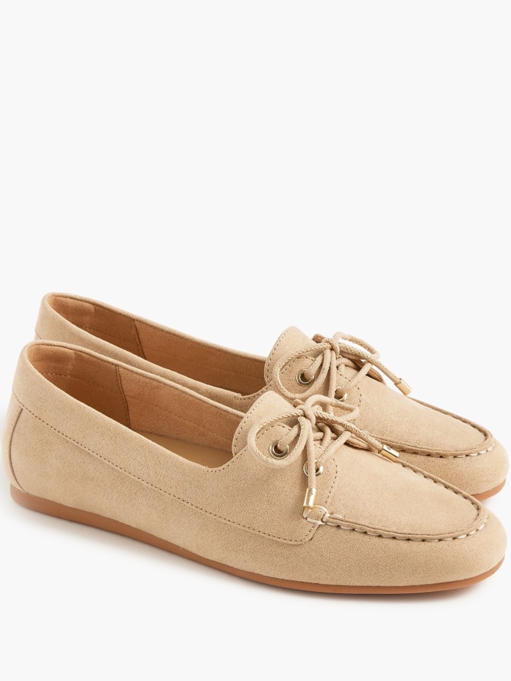 NWT J.Crew Factory Boat Shoes Light Khaki
